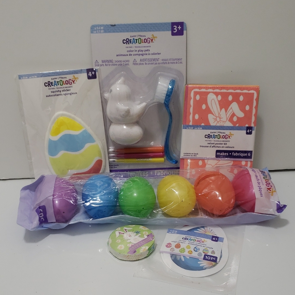 NWT Creatology Easter Basket Filler Stickers Art Kit Fillable Eggs